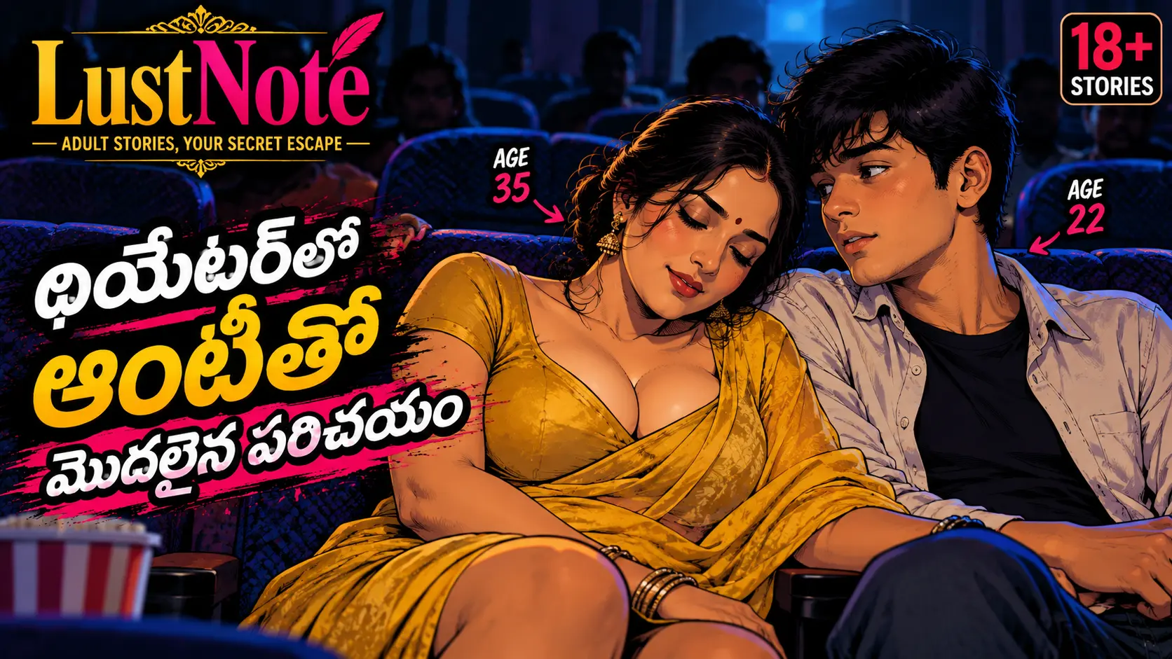 theater lo aunty tho sex story scene.